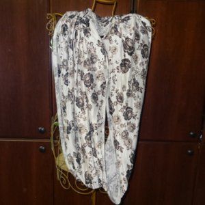 Blue Floral Infinity Scarf, Like New